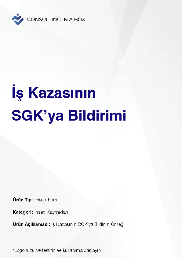 İNotification of Work Accident to SSI