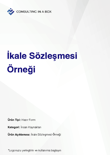 [M8PZ3G2E9A] İkale Sözleşmesi Örneği